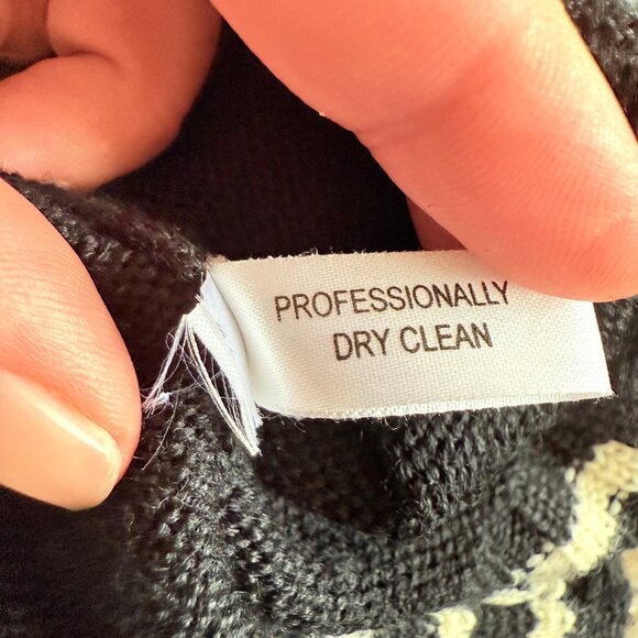 VTG Harolds Wool Black & White Striped Sleeveless Turtleneck Sweater Vest Size M - Picture 13 of 15